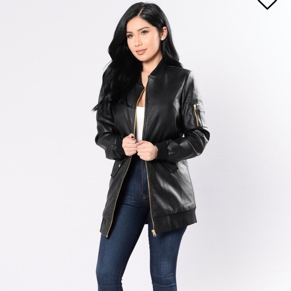 Fashion Nova Longline Bomber Jacket